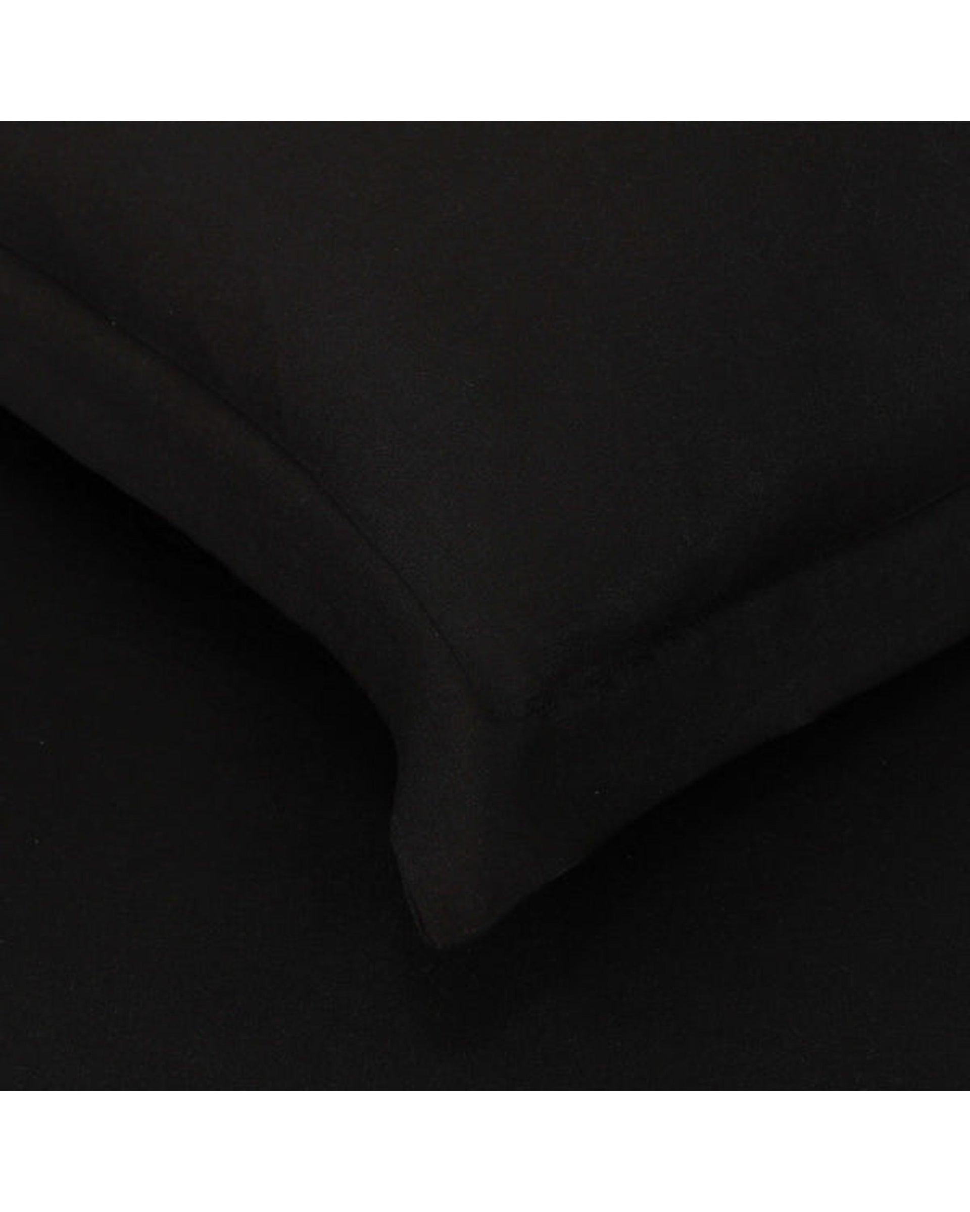 Amsons Quilt Cover Set with Extra Standard Pillow Covers - Black