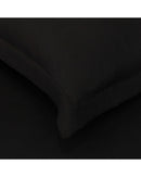 Amsons Quilt Cover Set with European Pillow Covers - Black