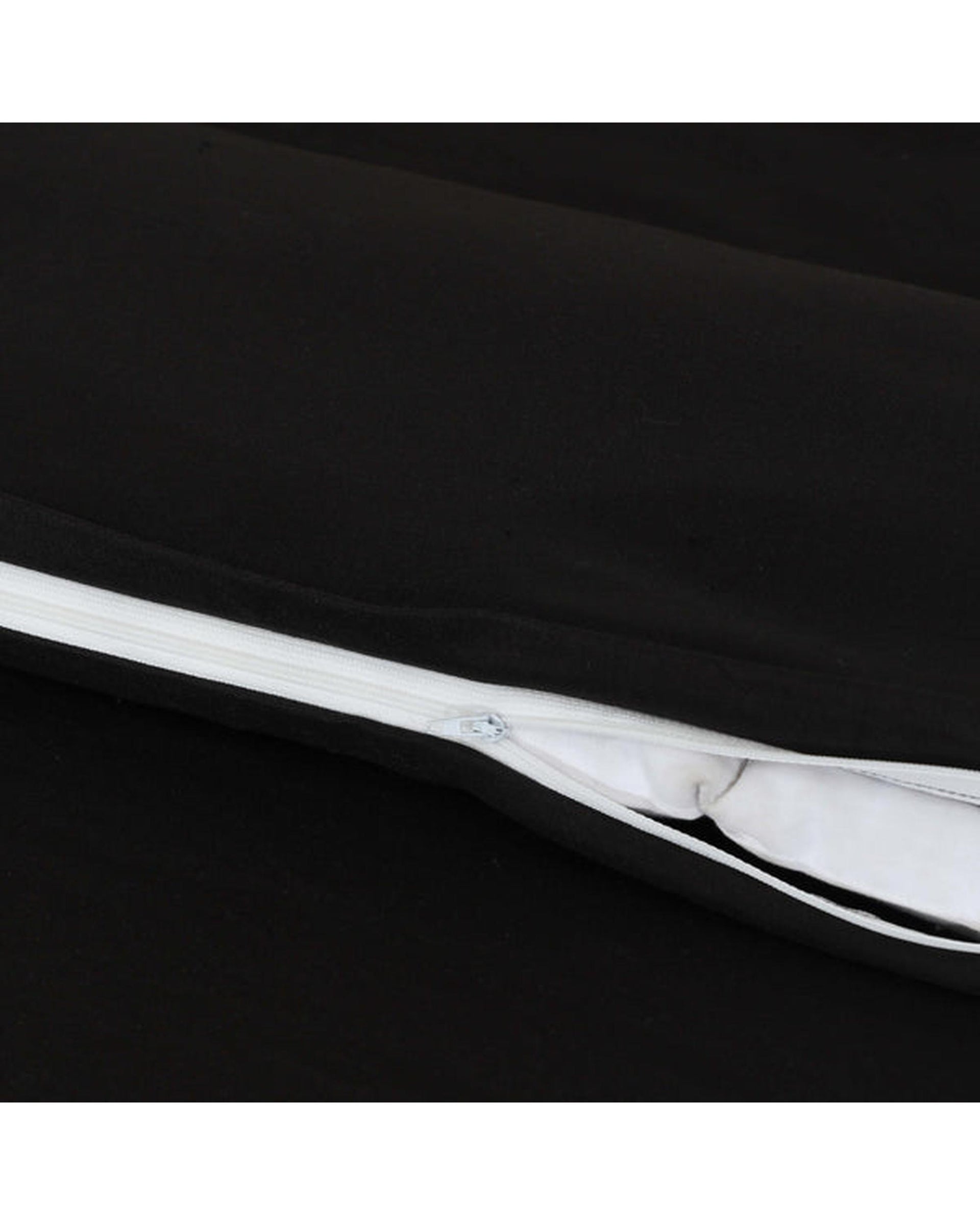 Amsons Quilt Cover Set with Extra Standard Pillow Covers - Black