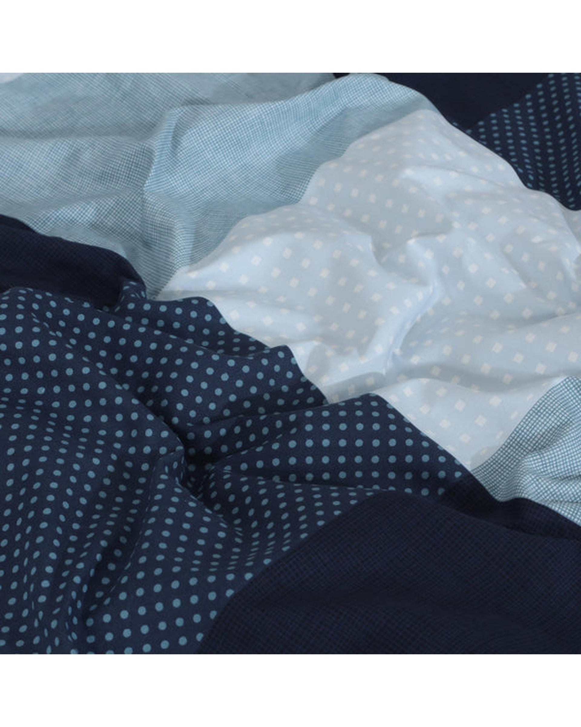 Amsons Quilt Cover Set - Blue Check