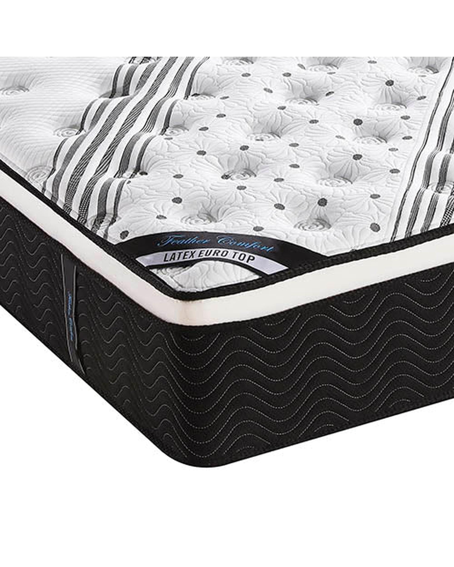 Exclusive Latex Euro Top Individual Pocket Spring Medium Firm 33cm Thick Queen Mattress Feather Comfort