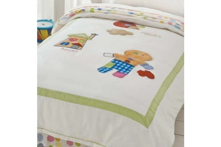 Happy Kids Gingerbread Man Quilt Cover Set  Single Bed