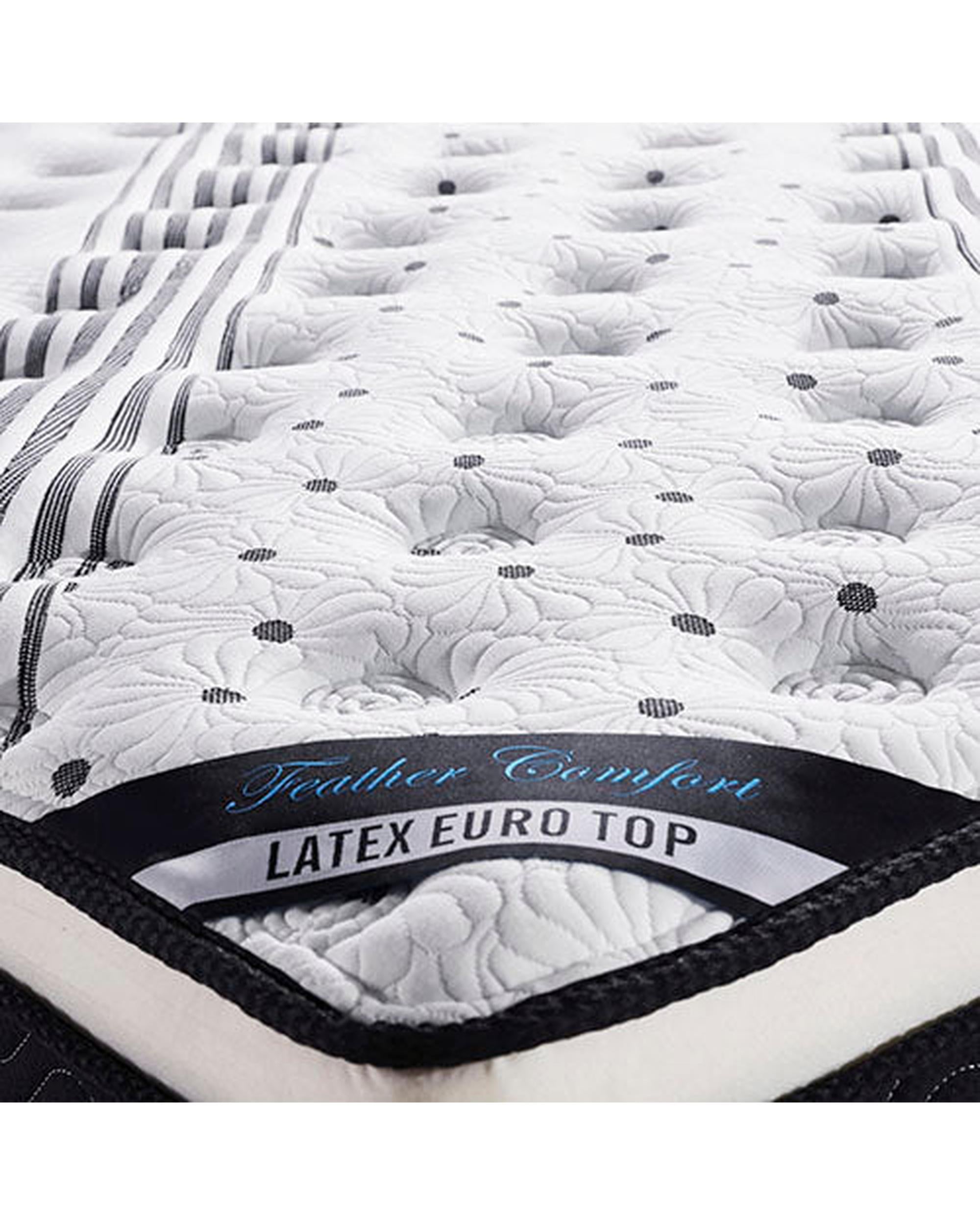 Exclusive Latex Euro Top Individual Pocket Spring Medium Firm 33cm Thick Queen Mattress Feather Comfort
