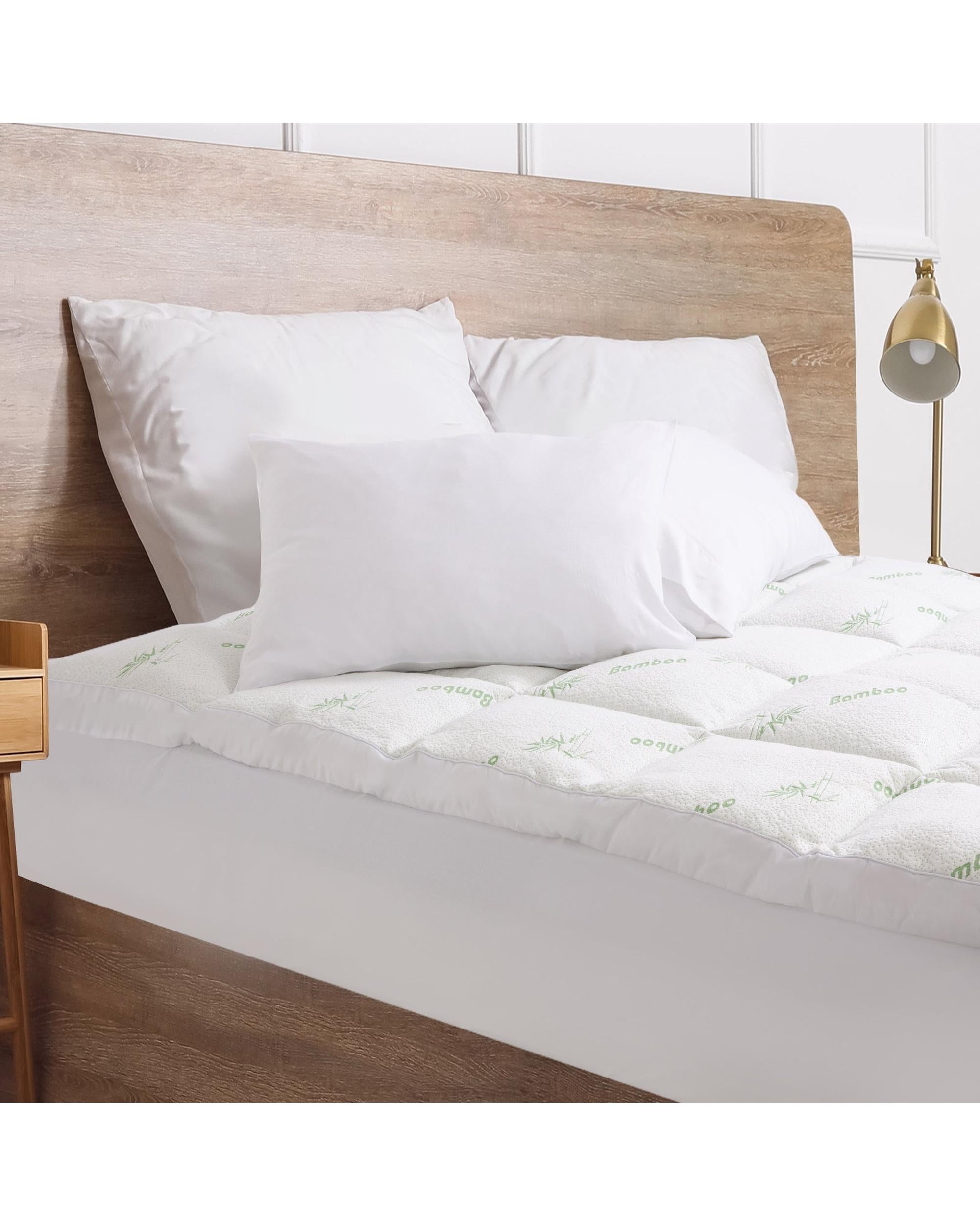 Royal Comfort 1000GSM Luxury Bamboo Fabric Gusset Mattress Pad Topper Cover Royal Comfort