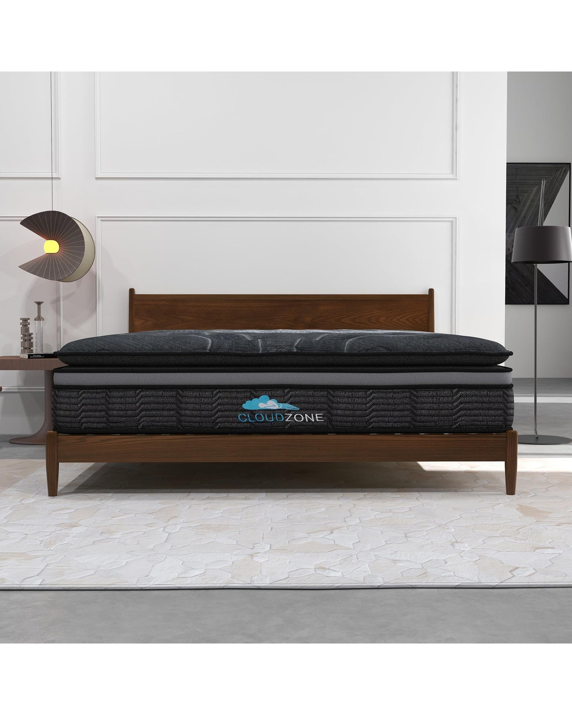 Cloud Zone Double Layer Euro Top Pocket Spring Mattress Plush Medium Firm Casa Decor