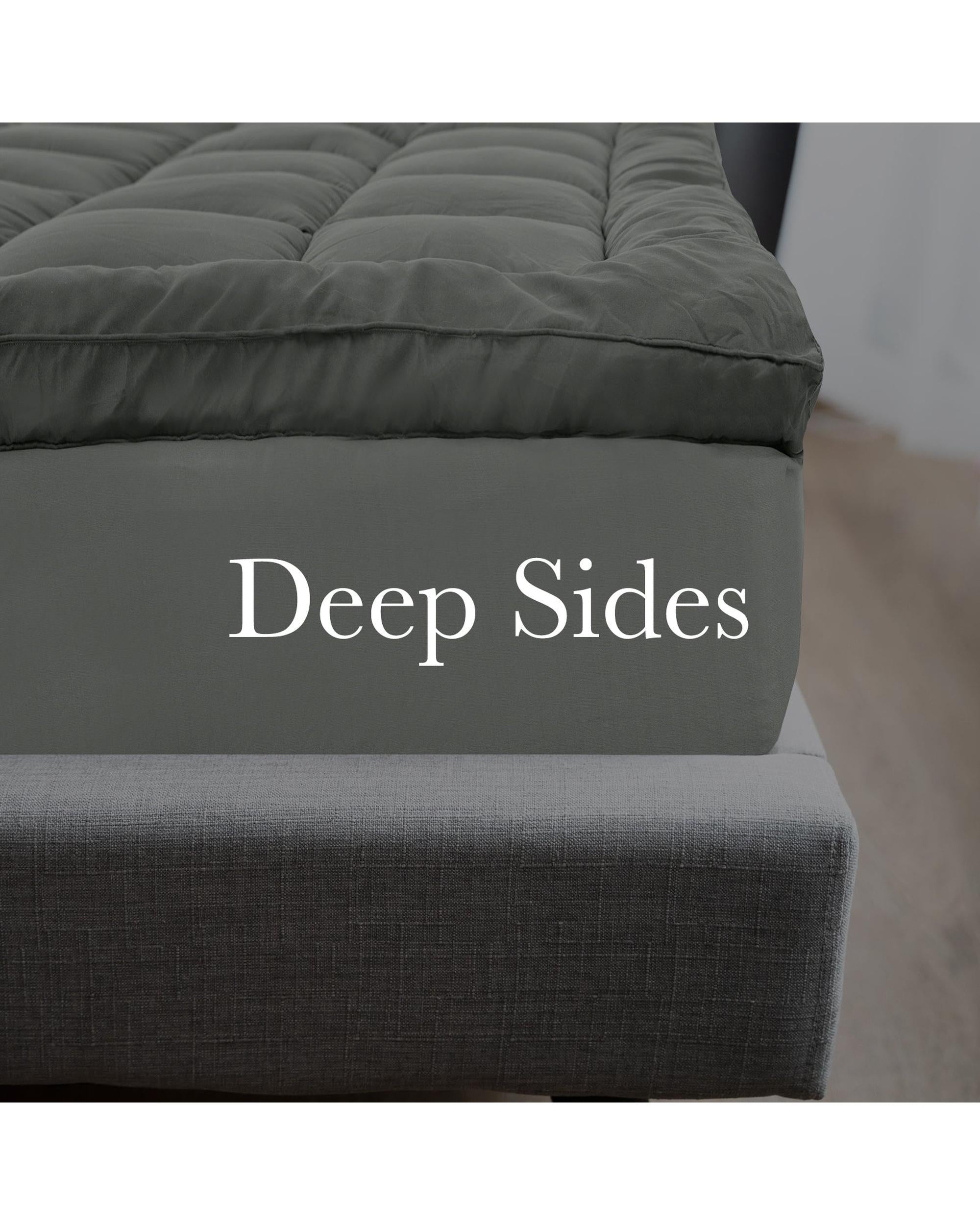 Royal Comfort Bamboo Blend Topper 800GSM 45cm Skirt Luxury Bedding Royal Comfort