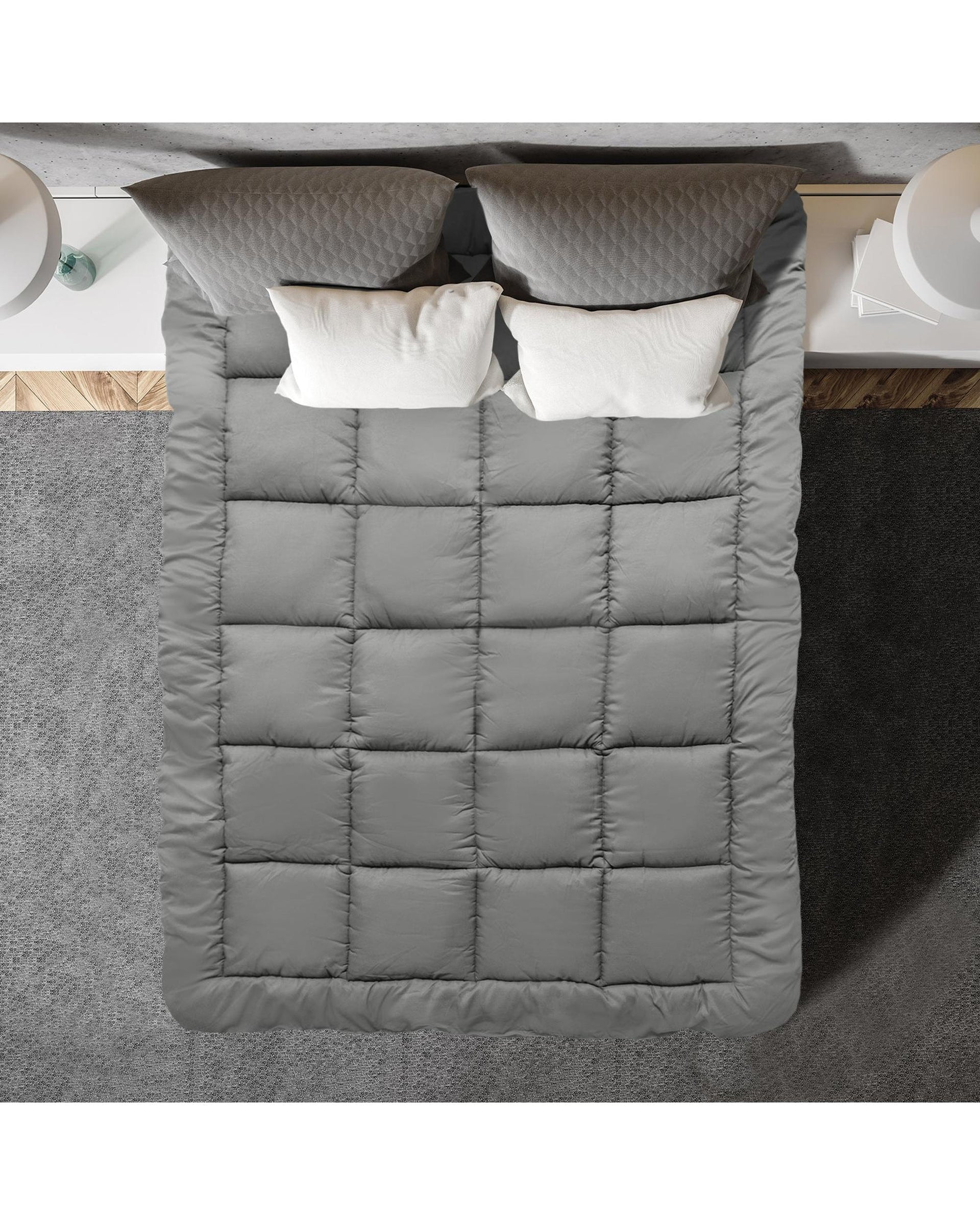 Royal Comfort Bamboo Blend Topper 800GSM 45cm Skirt Luxury Bedding Royal Comfort