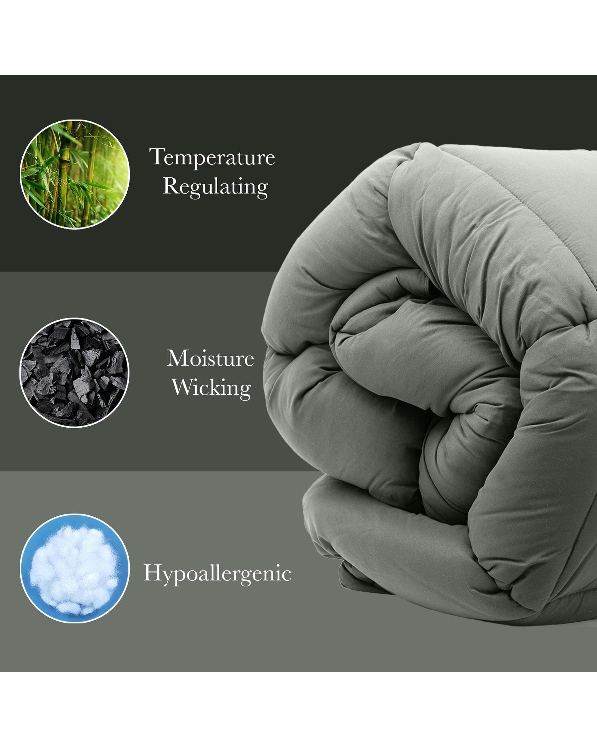 Royal Comfort 350GSM Bamboo Quilt Luxury Bedding Duvet All Seasons Royal Comfort