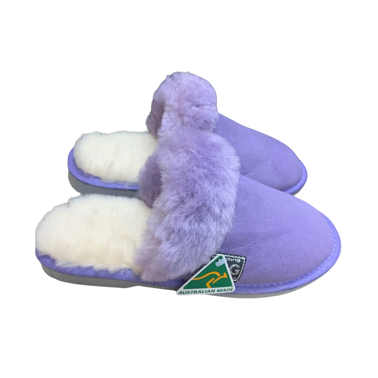 Merino Craft Ladies Scuff Slippers  - Lilac