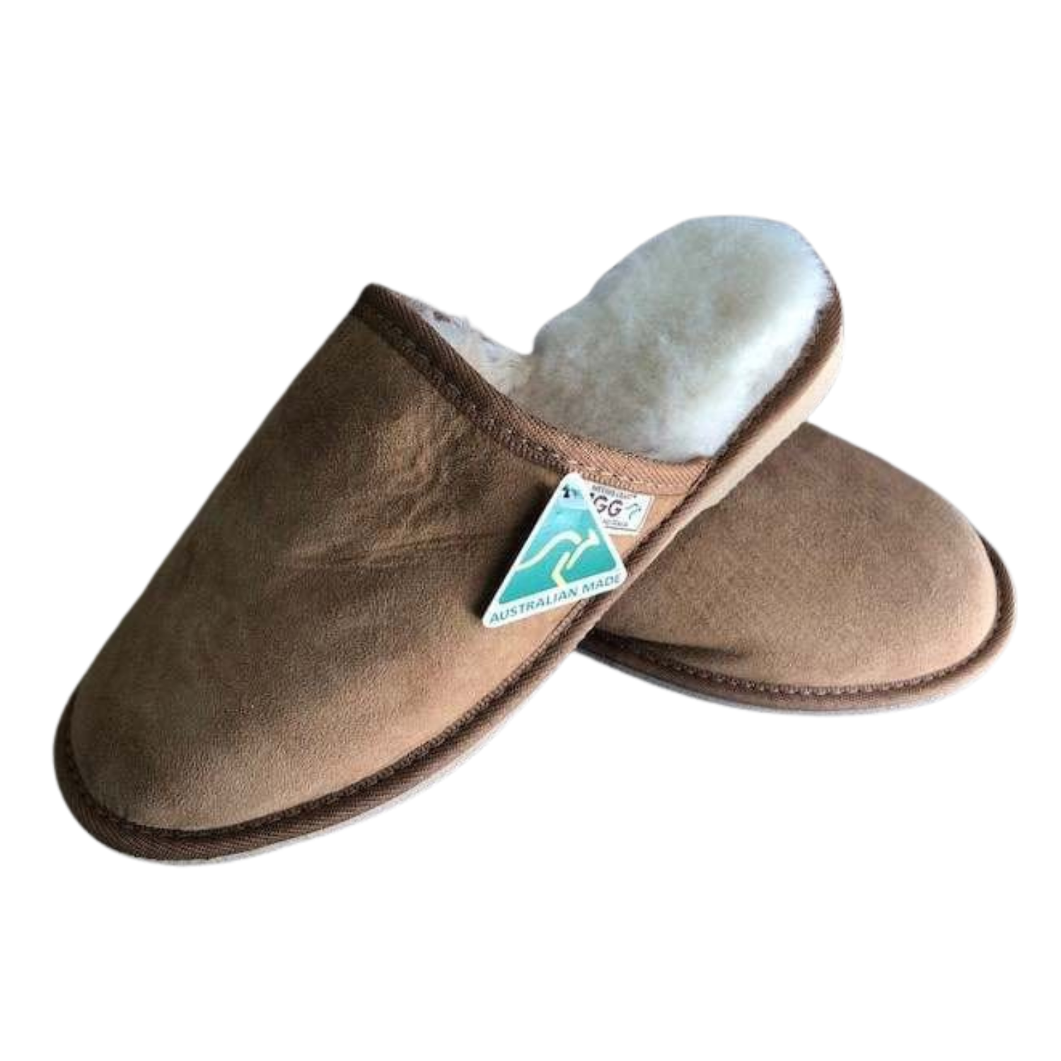 Merino Craft Mens Scuff Slippers  - Chestnut