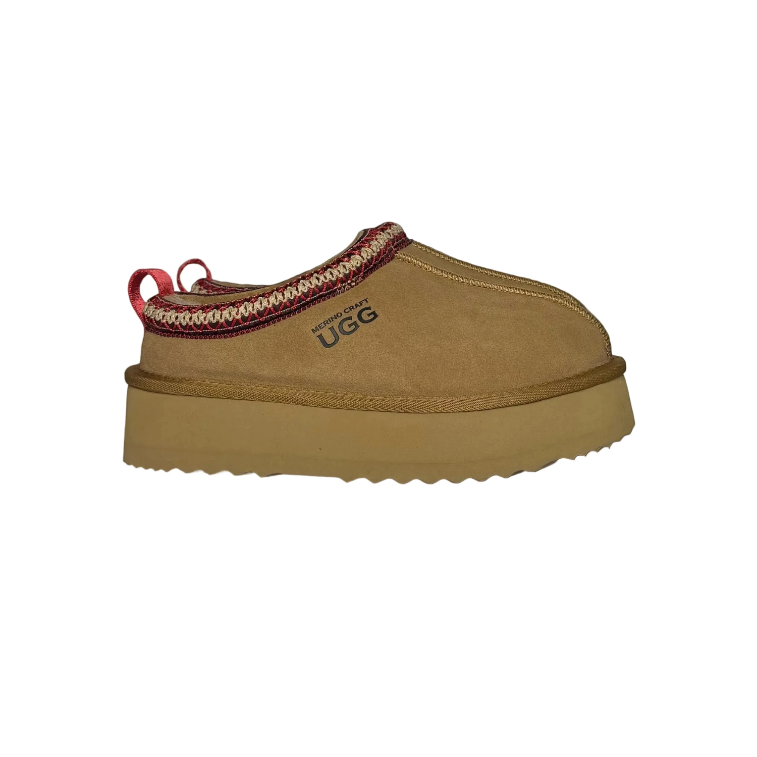 Merino Craft Cooper PLATFORM - Suede on Outside - Chestnut