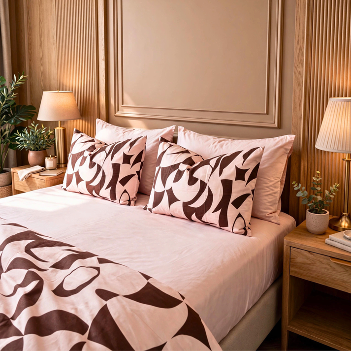 Amsons Scandi Rosewood Cotton Quilt Cover Set |Australian Home Décor