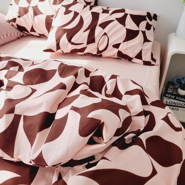 Amsons Scandi Rosewood Cotton Quilt Cover Set |Australian Home Décor