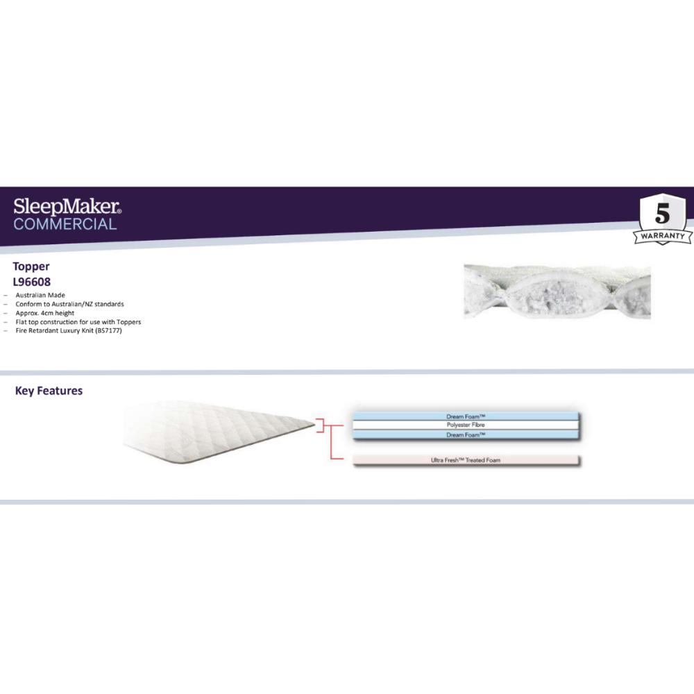 Sleepmaker LUXURY MATTRESS TOPPER