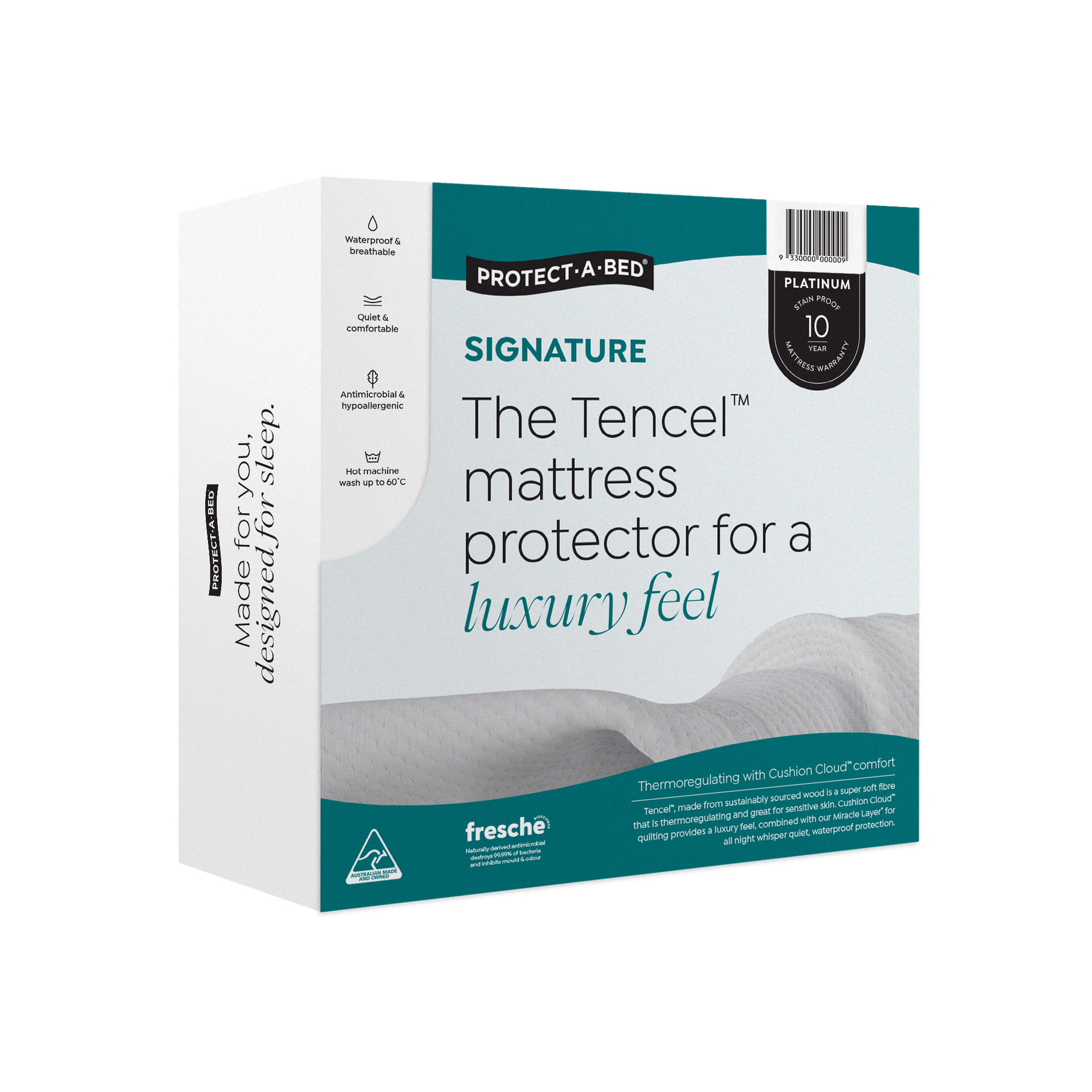Protect A Bed Signature Tencel Jacquard Fitted Waterproof Mattress Protector