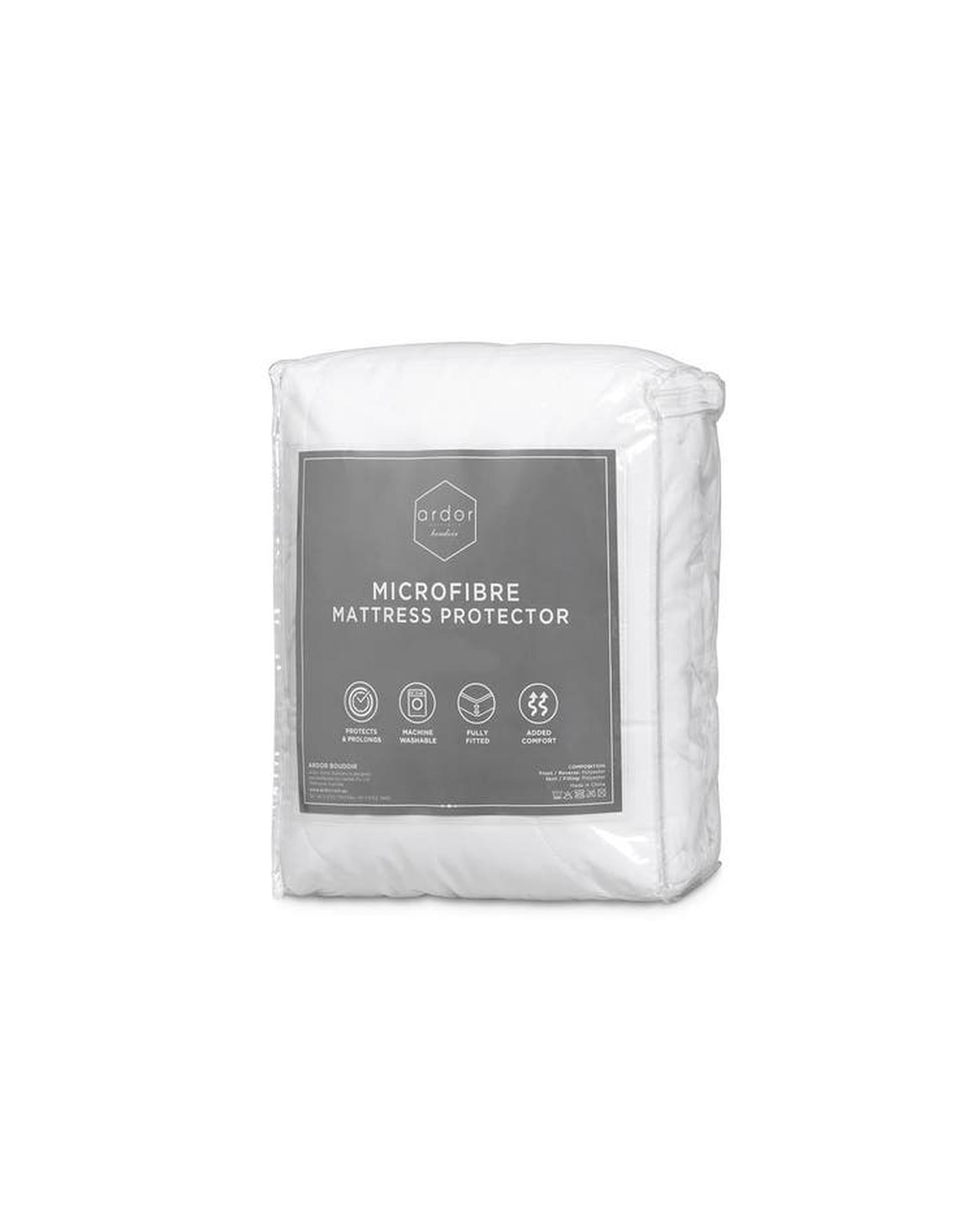 ARDOR BOUDOIR "Microfibre" FITTED MATTRESS PROTECTOR Ardor Bedding