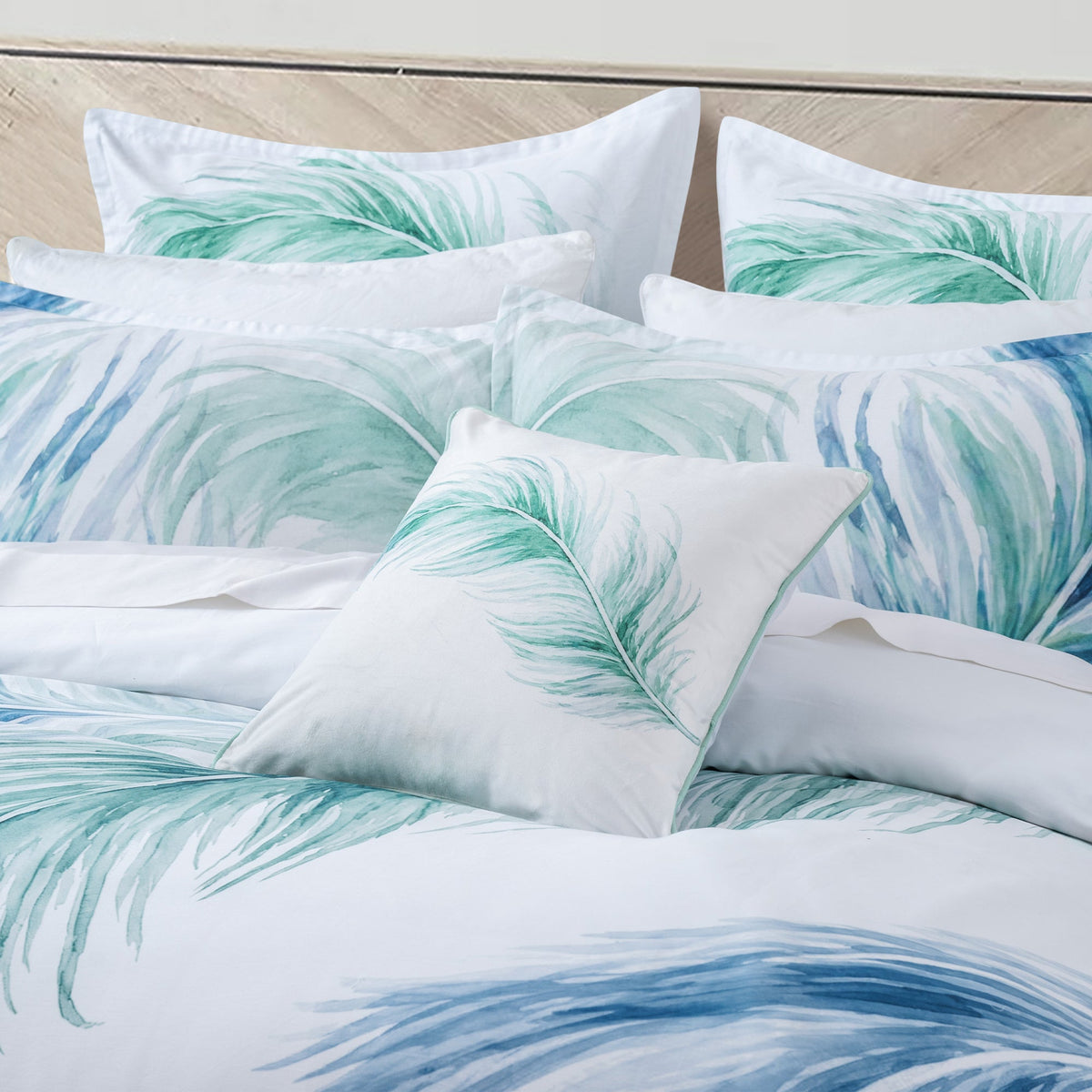 Bianca Bedding Wynn Turquoise Cotton Quilt Cover Set
