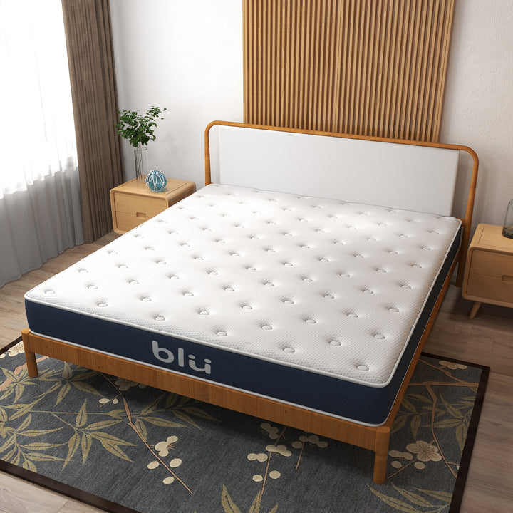 Milano Blu Mattress Hybrid Memory Foam Bonnell Spring Design Medium Firm Royal Comfort