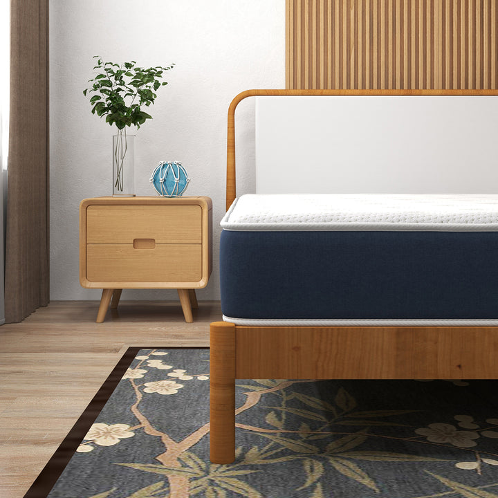 Milano Blu Mattress Hybrid Memory Foam Bonnell Spring Design Medium Firm Royal Comfort