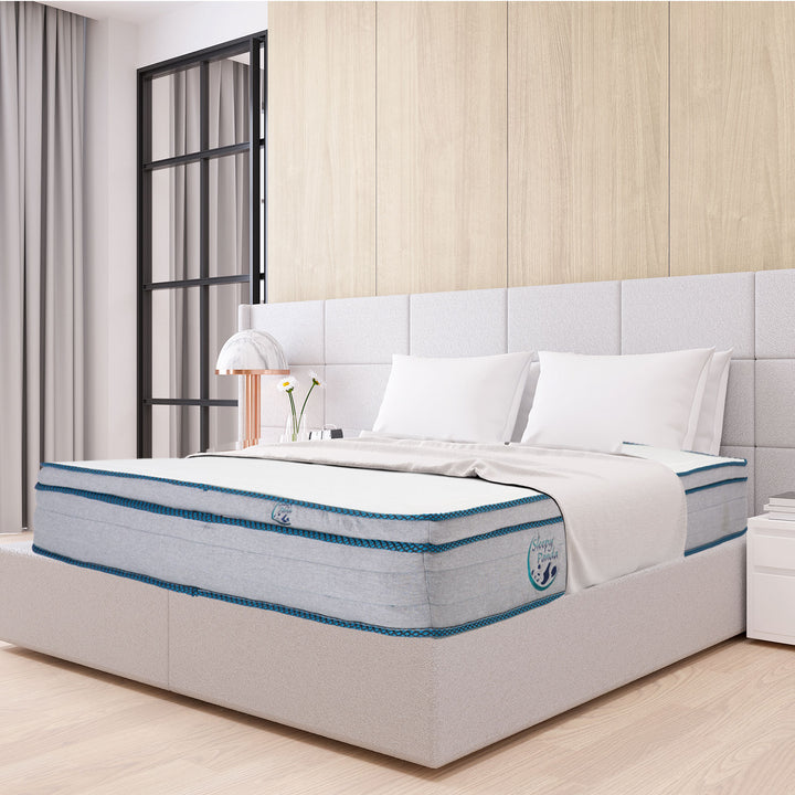 Sleepy Panda Mattress 5 Zone Pocket Spring EuroTop Medium Firm 30cm Thickness Royal Comfort