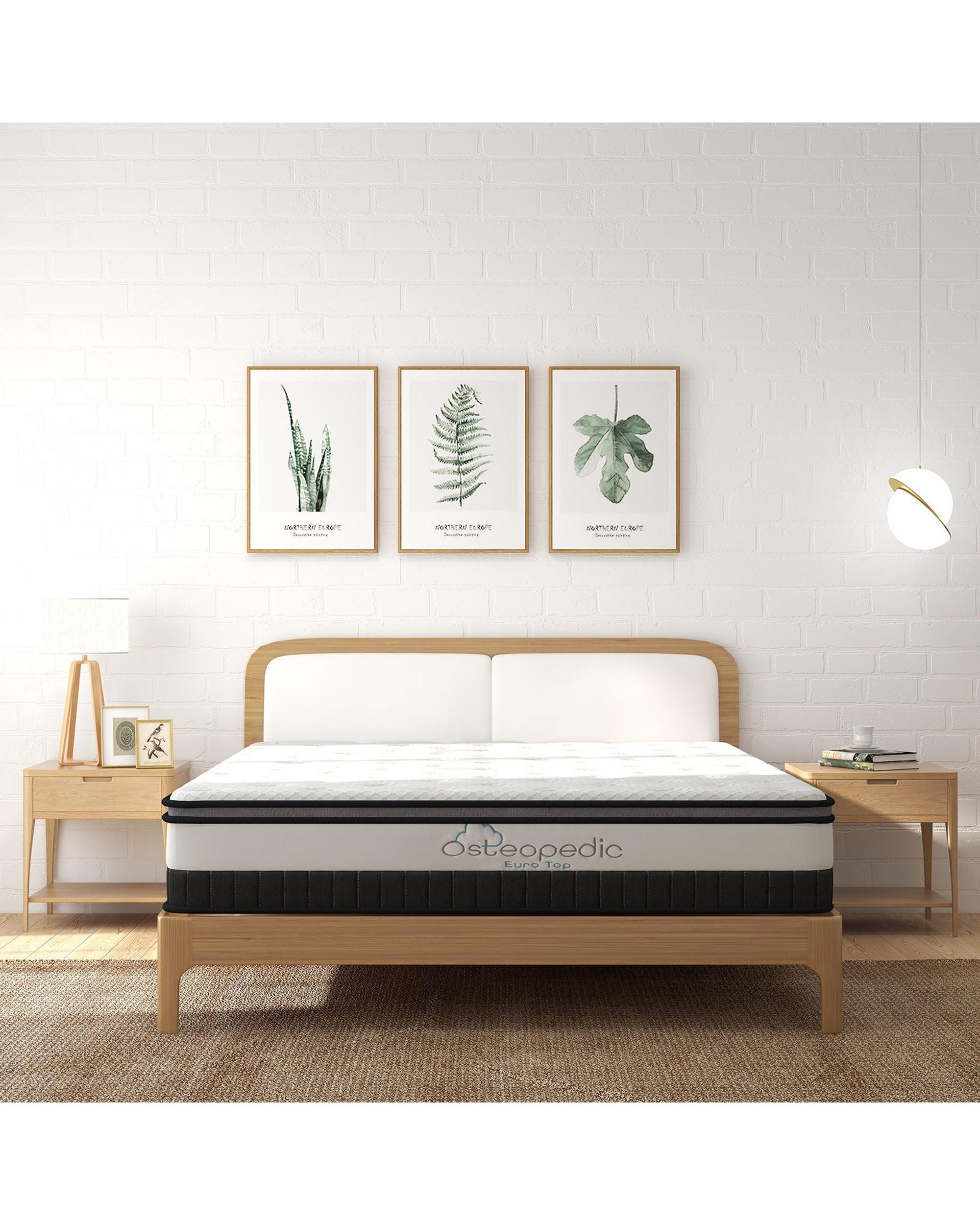 Osteopedic Euro Top Mattress Pocket Spring Medium EuroTop Hybrid Design Bed Royal Comfort
