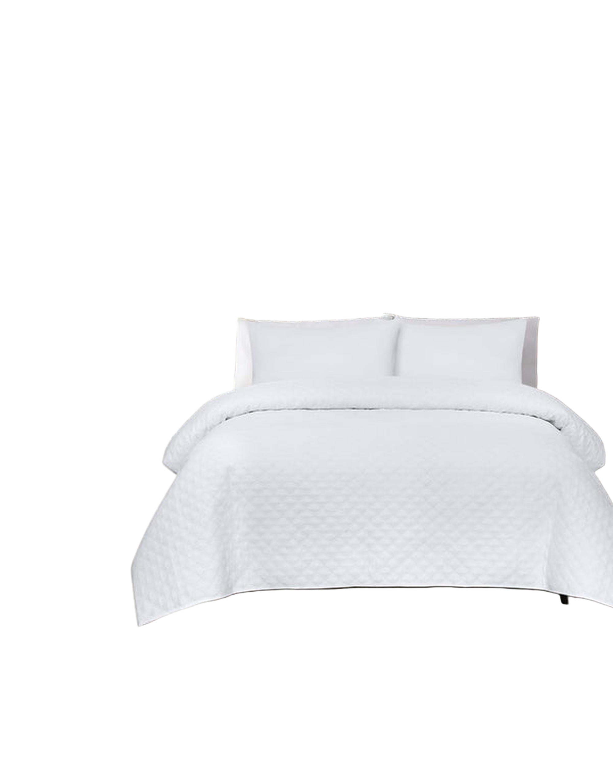Amsons Ultrasonic Double Coverlet Set - White Amsons
