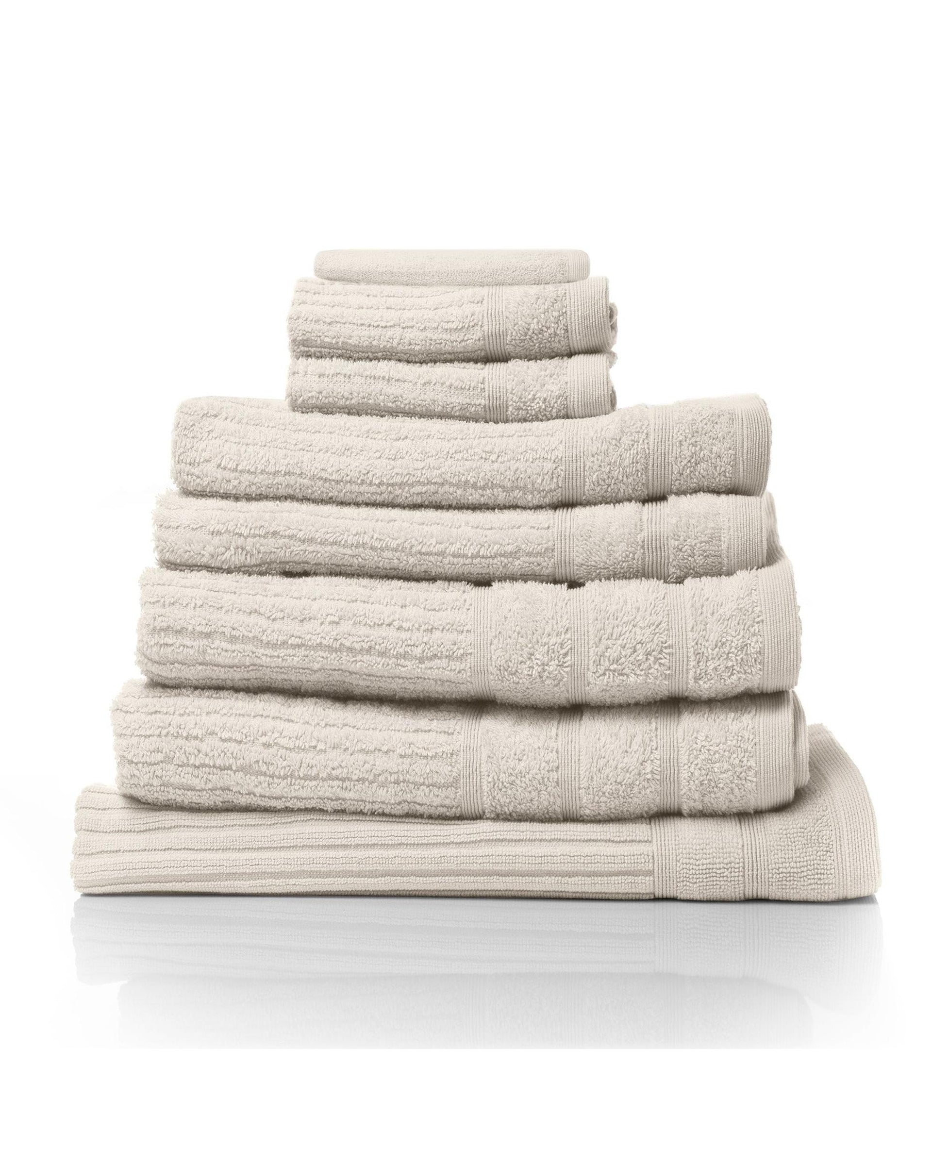 Royal Comfort Eden Cotton 600GSM Luxury Bath Towels Set - 8 PEICE SET - BEIGE Royal Comfort