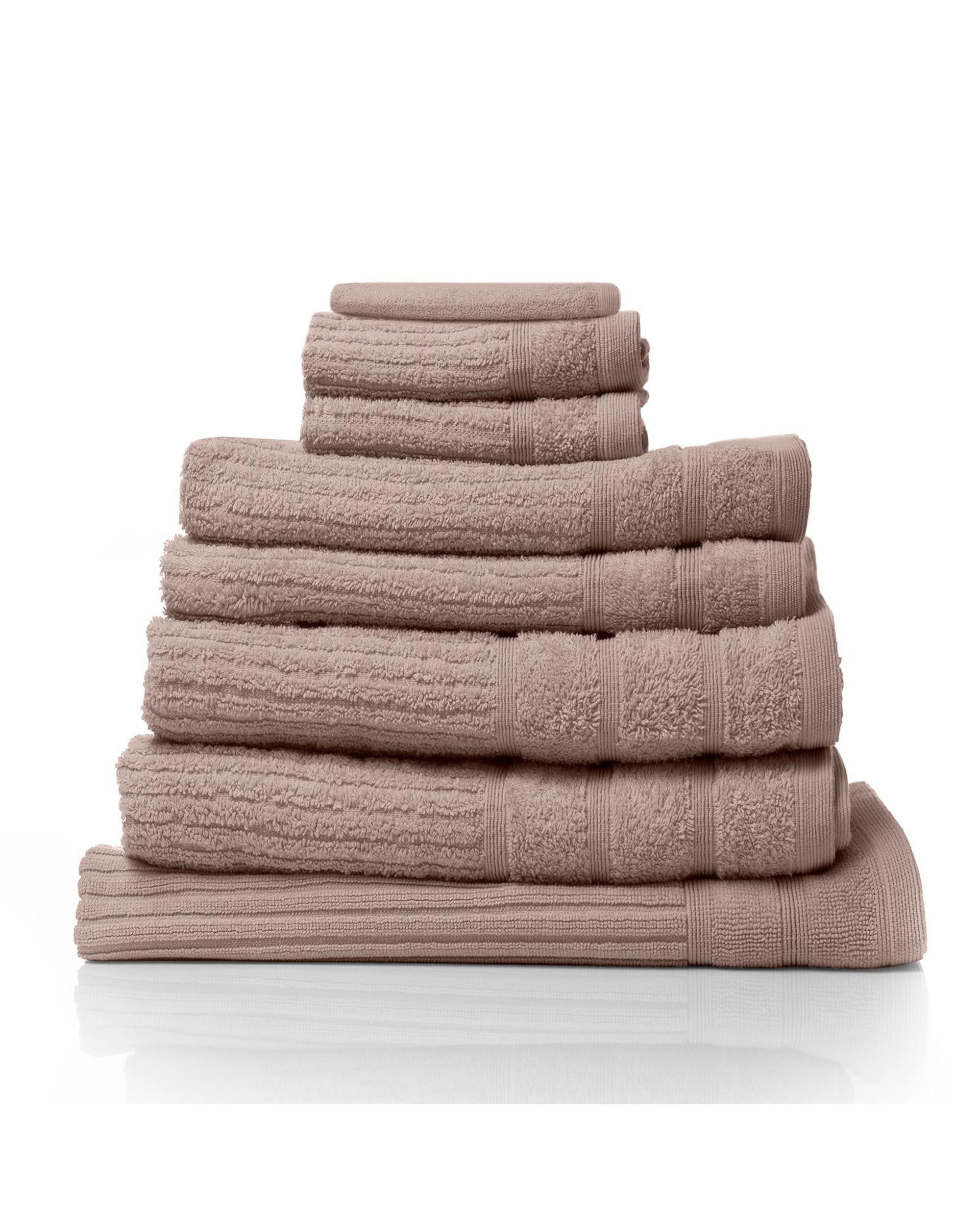 Royal Comfort Eden Cotton 600GSM Luxury Bath Towels Set - 8 PEICE SET - ROSE Royal Comfort