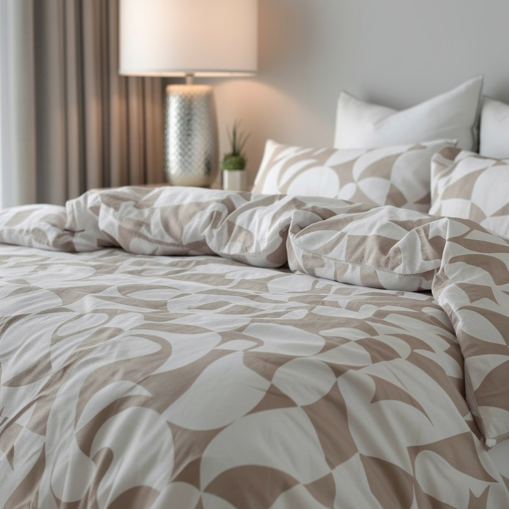 Amsons Scandi Beige Pure Cotton Quilt Cover Set