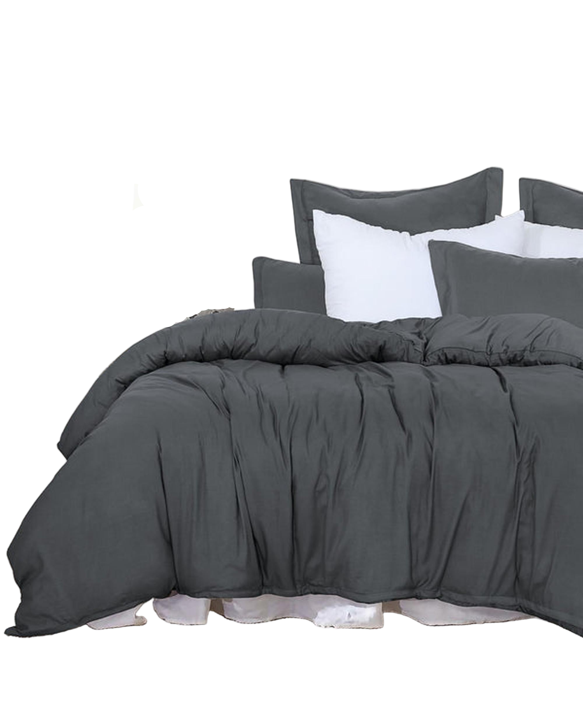 Amsons Quilt Cover Set with Extra Standard Pillow Covers - Grey Amsons