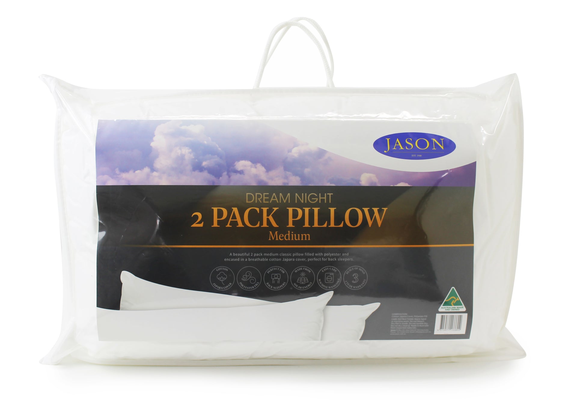 Jason Bedding Dream Night Pillow Standard - 2 Pack