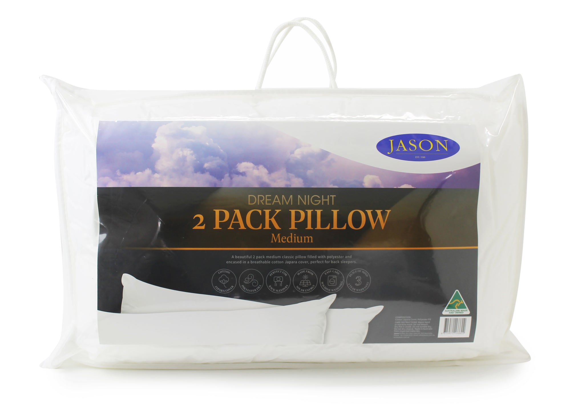 Jason Bedding Dream Night Pillow Standard - 2 Pack