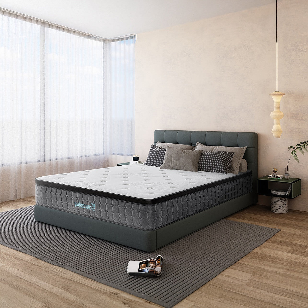 Mattress Queen Euro Top Pocket Spring Motion Isolation - 33CM THICK Palermo