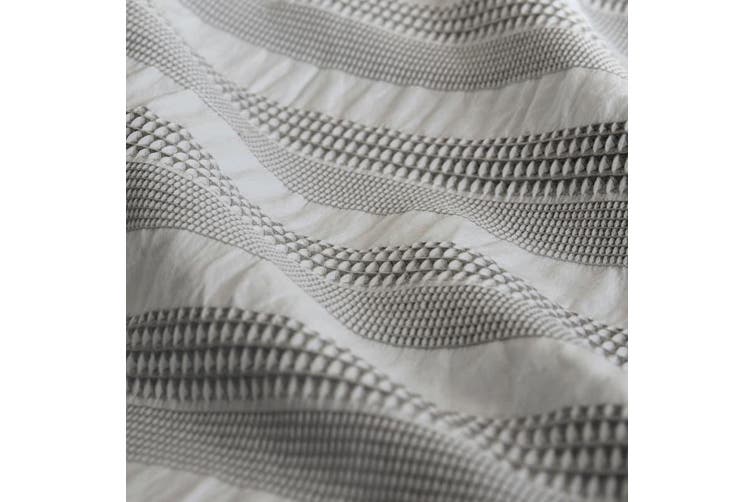 ARDOR BOUDOIR "Cove" TEXTURED CHARCOAL QUILT COVER SET Ardor Bedding