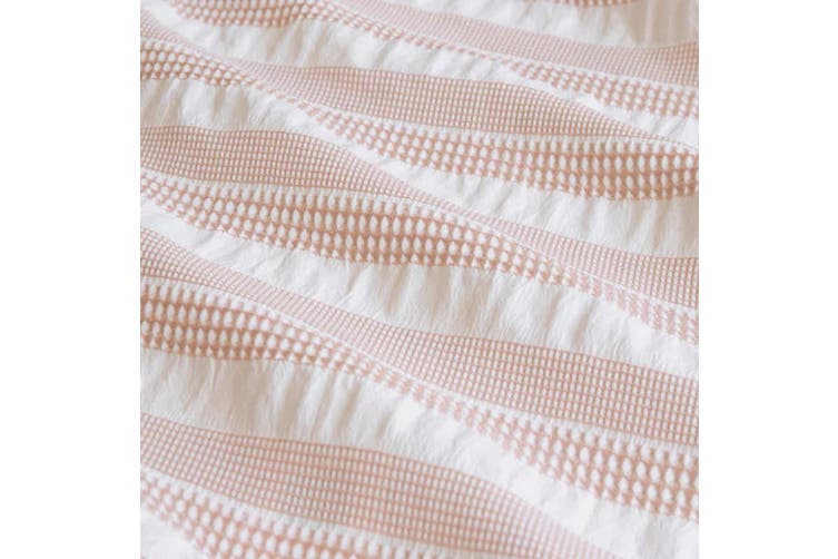 ARDOR BOUDOIR "Cove" TEXTURED ROSE DUST QUILT COVER SET Ardor Bedding