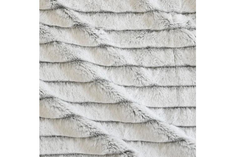 ARDOR BOUDOIR "Striped" FAUX FUR QUILT COVER SET Ardor Bedding