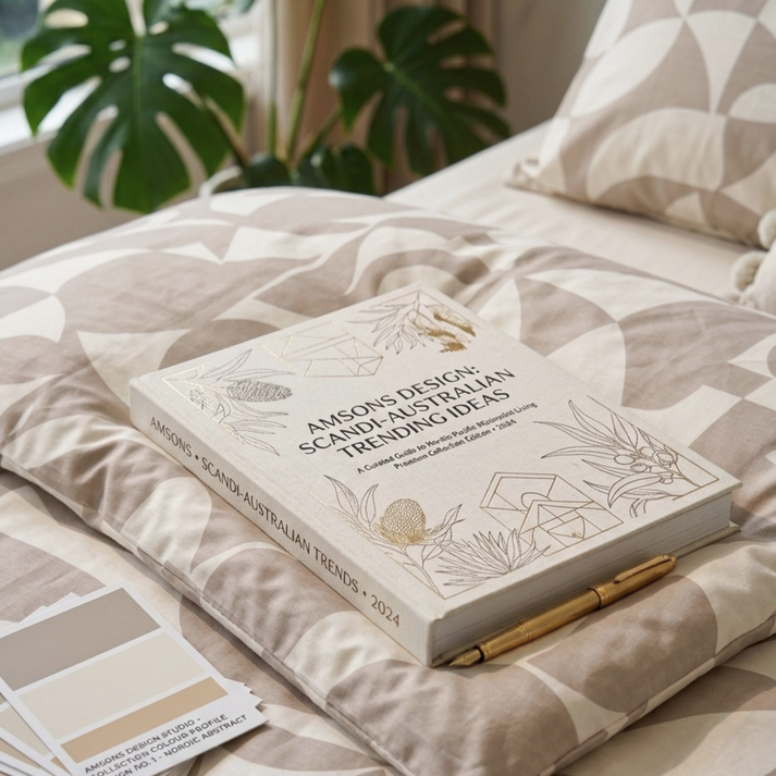 Amsons Scandi Beige Pure Cotton Quilt Cover Set