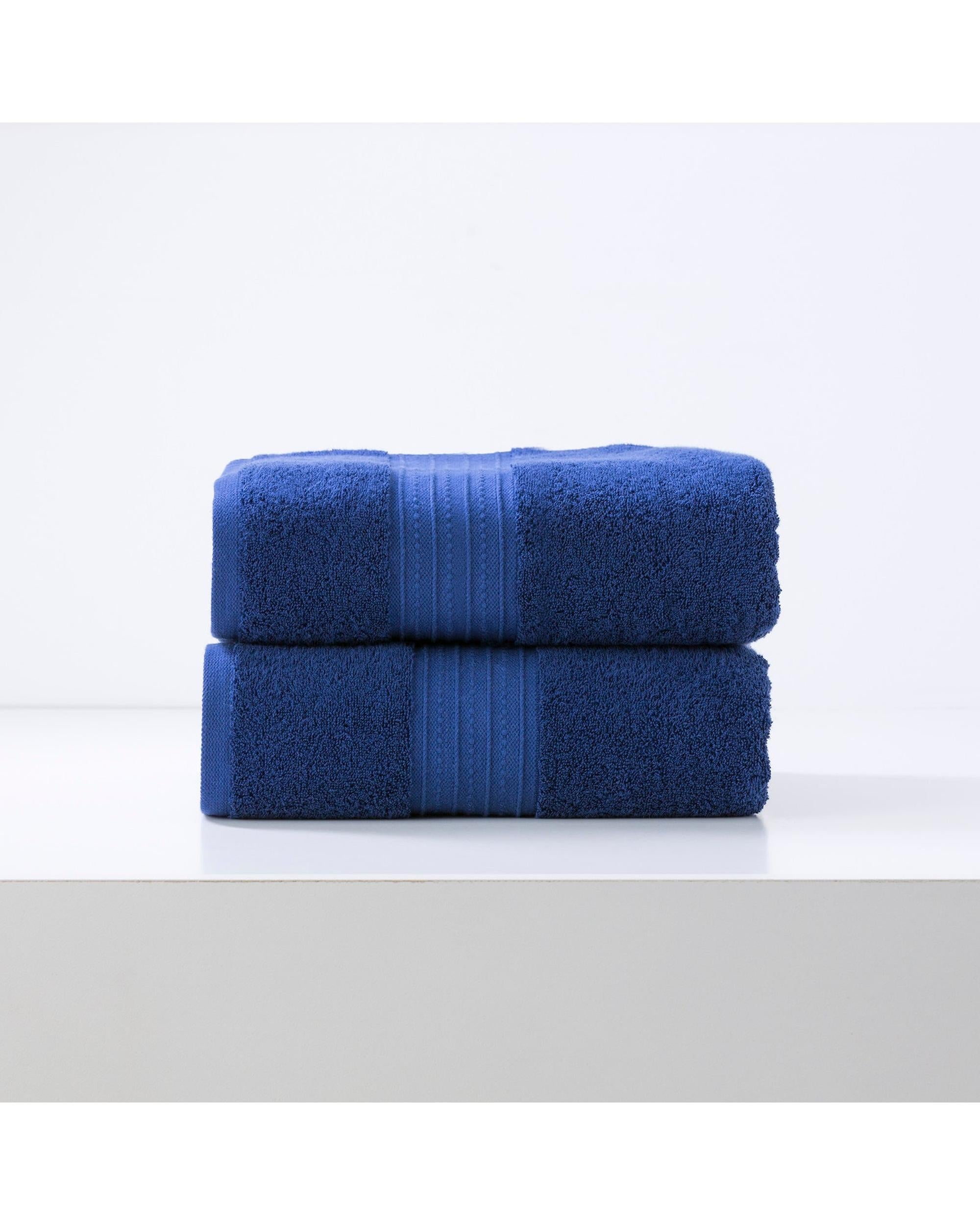 Renee Taylor Brentwood 650 GSM Low Twist 2 Pack Bath Sheet - ROYAL Renee Taylor