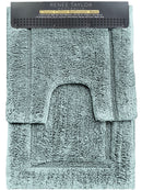 Renee Taylor 2 Piece 2200 GSM Tufted Bath Mat Set - GRAY MIST Renee Taylor