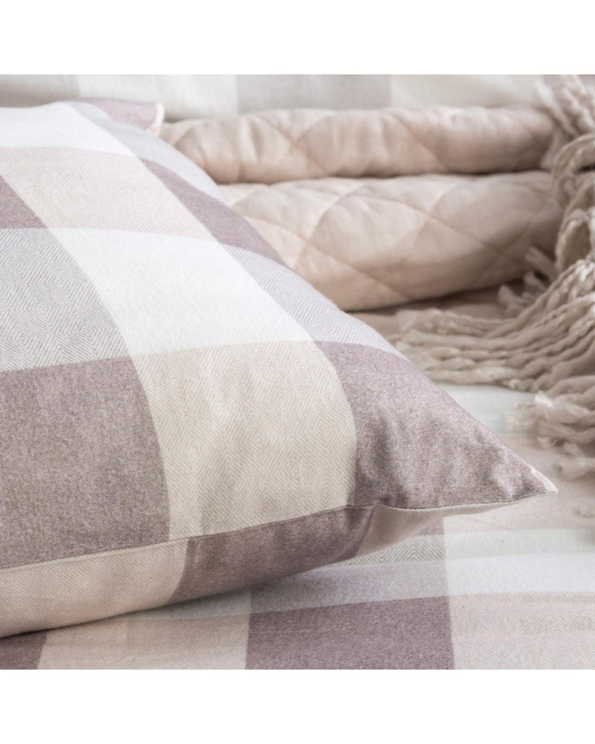 Park Avenue 175 GSM Egyptian Cotton Flannelette Quilt Cover Set Single Buffalo Checks Park Avenue