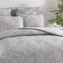 Renee Taylor Bengali Jacquard Quilt cover Set - Silver Renee Taylor