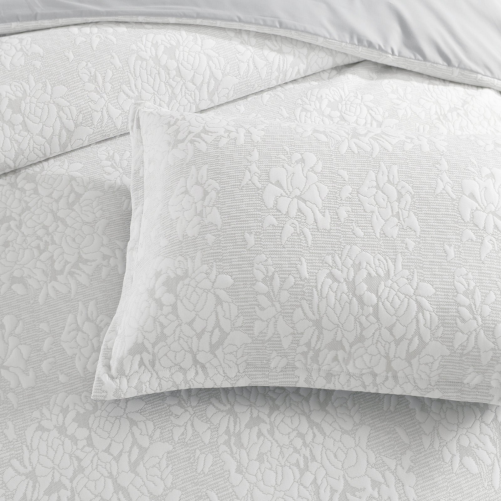 Renee Taylor Chloe Jersey Jacquard Quilt Cover Set - Ivory Renee Taylor