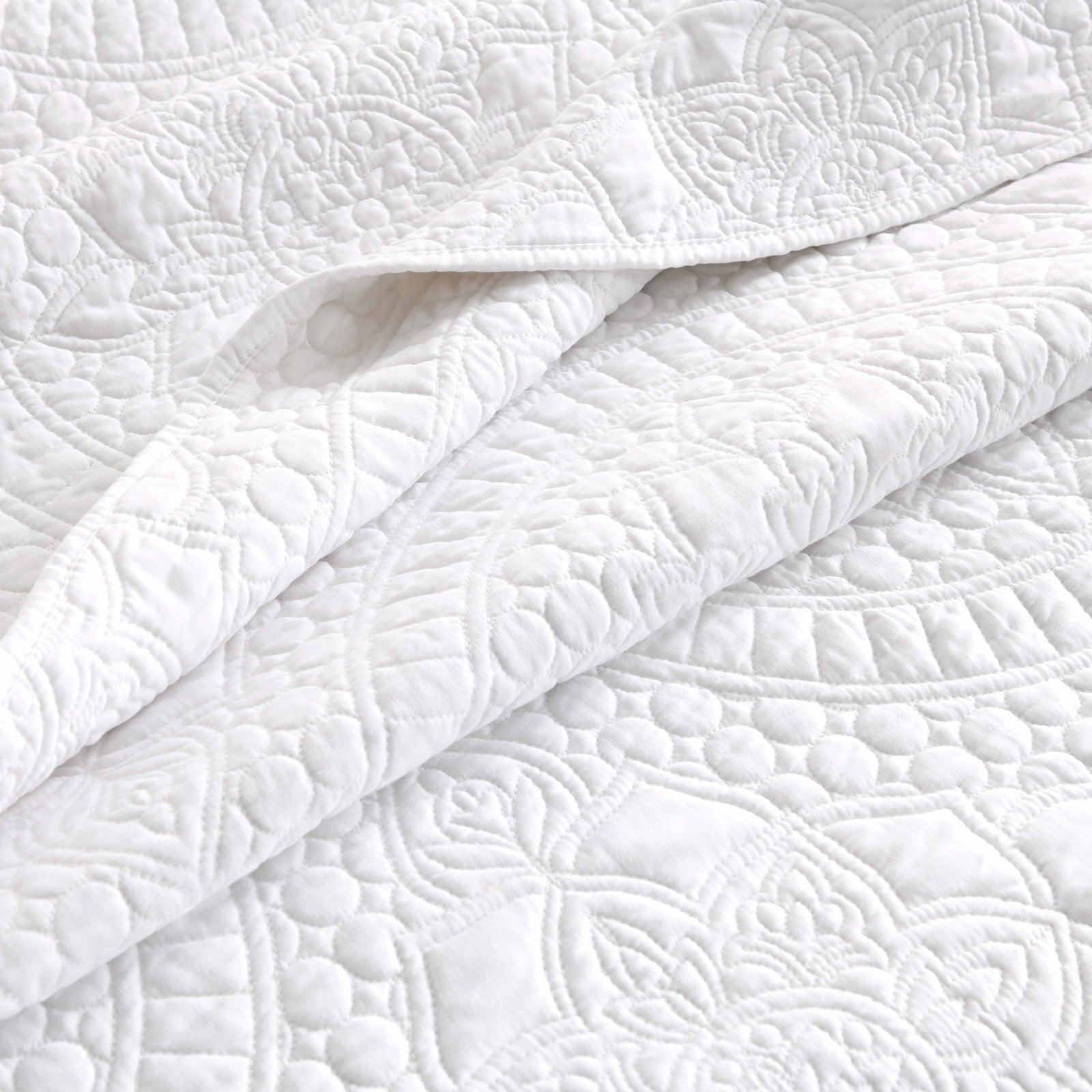 Renee Taylor Asher Jacquard Coverlet Set - WHITE Renee Taylor