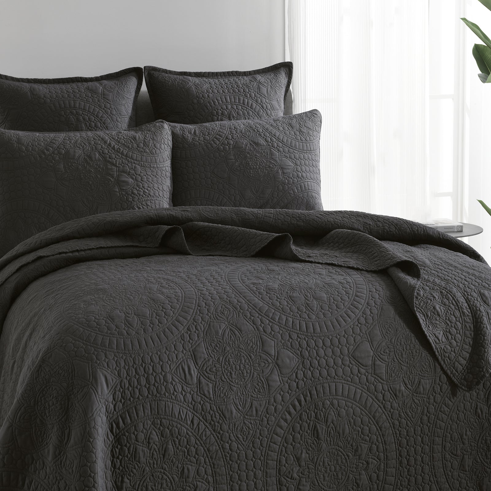 Renee Taylor Asher Jacquard Coverlet Set - GREY Renee Taylor