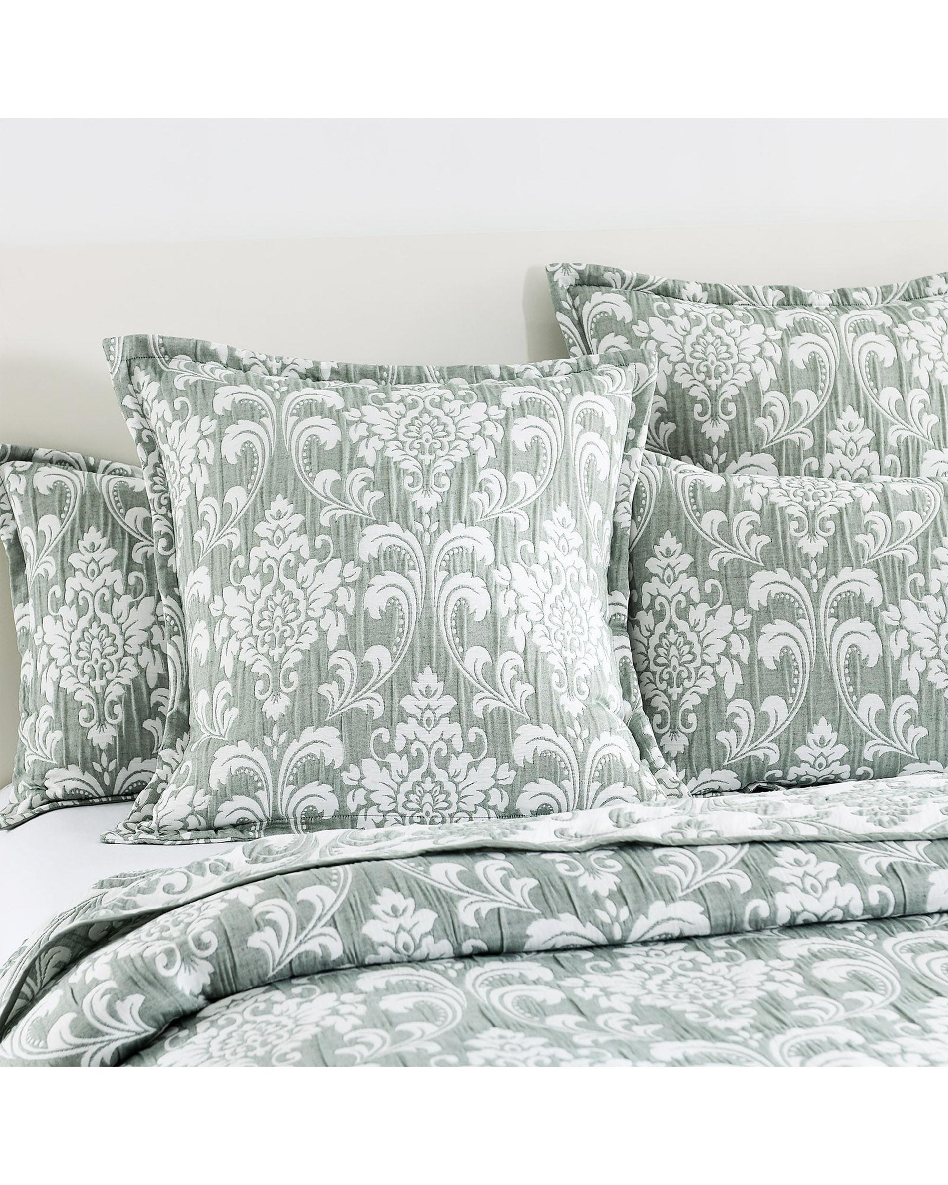 Renee Taylor Scallop Jacquard Coverlet Set - JADE Renee Taylor