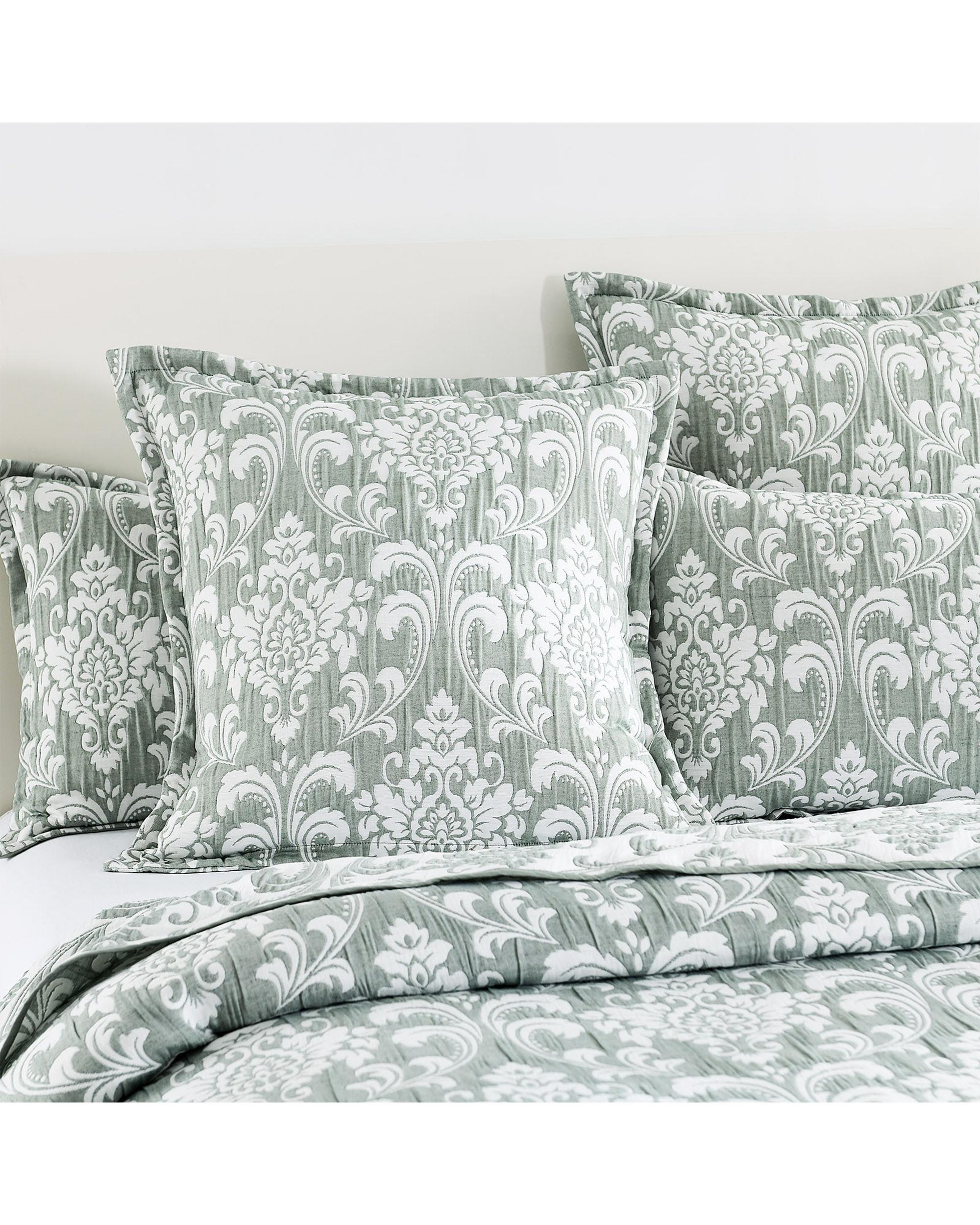 Renee Taylor Scallop Jacquard Coverlet Set - JADE Renee Taylor