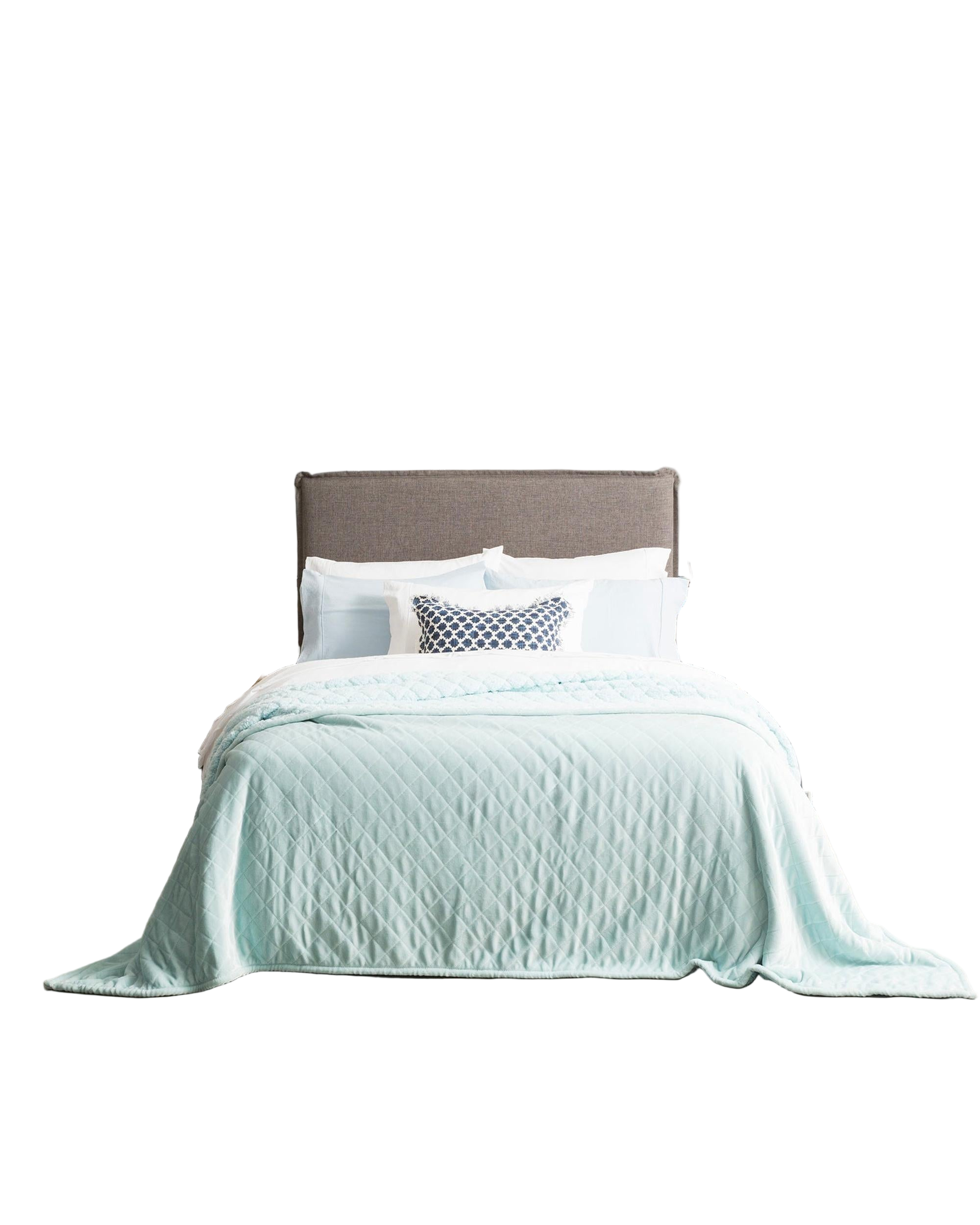 Renee Taylor Heston 480 GSM Ultra Soft Velvet Sherpa Blanket - BLUE Renee Taylor