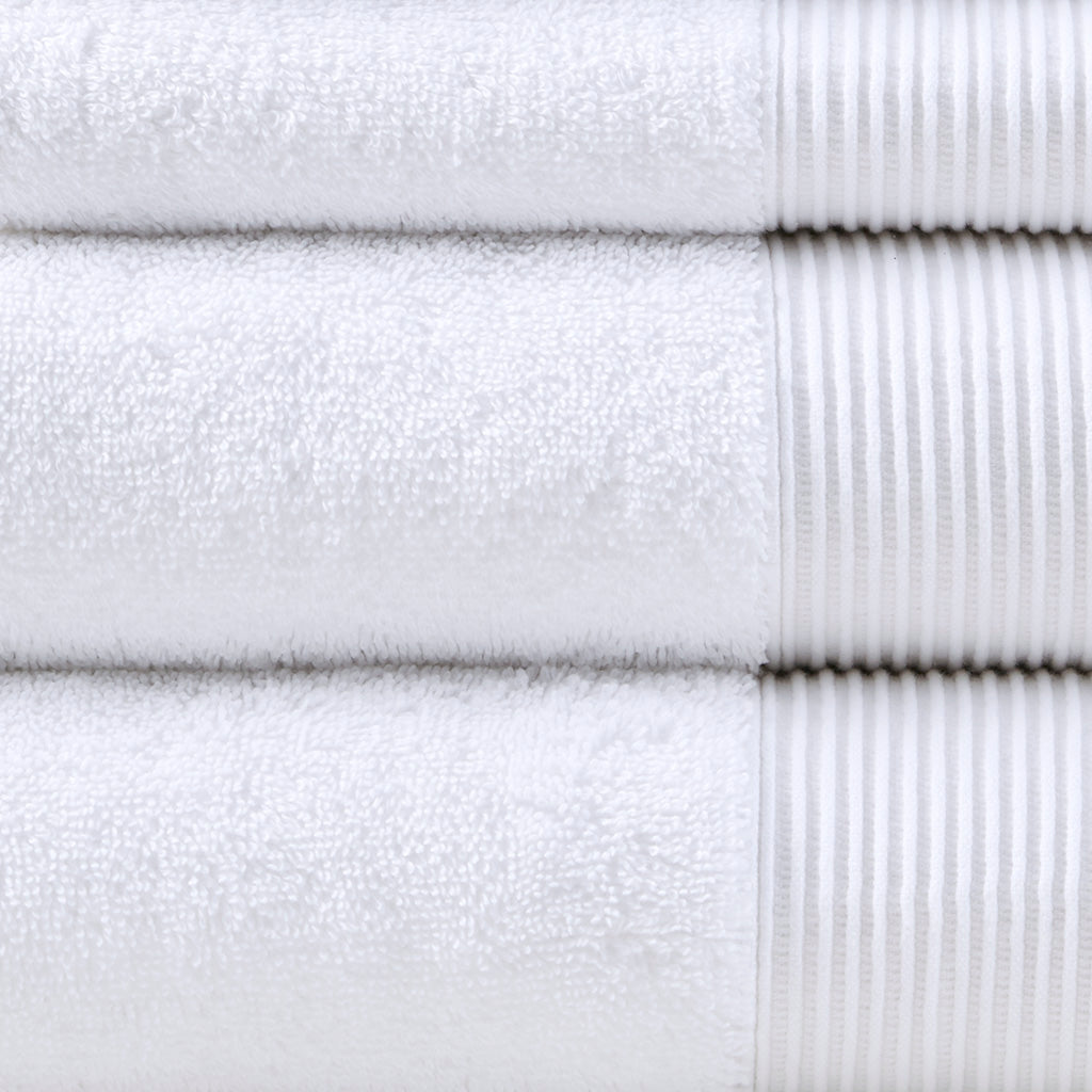 Cloud Linen Retreat Cotton Tencel Antimicrobial 6 Piece Towel Set White Cloud Linen