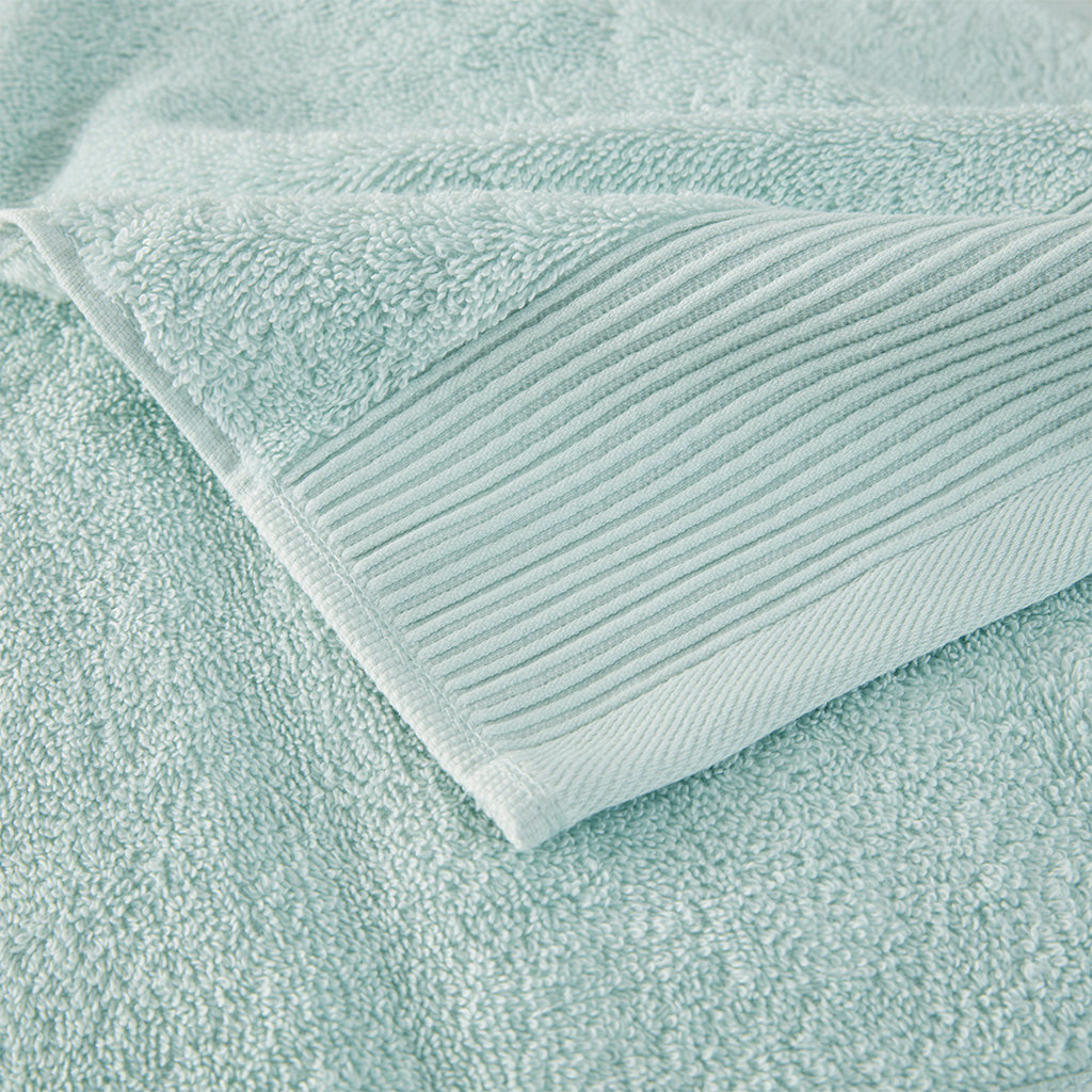 Cloud Linen Retreat Cotton Tencel Antimicrobial 6 Piece Towel Set Seafoam Cloud Linen