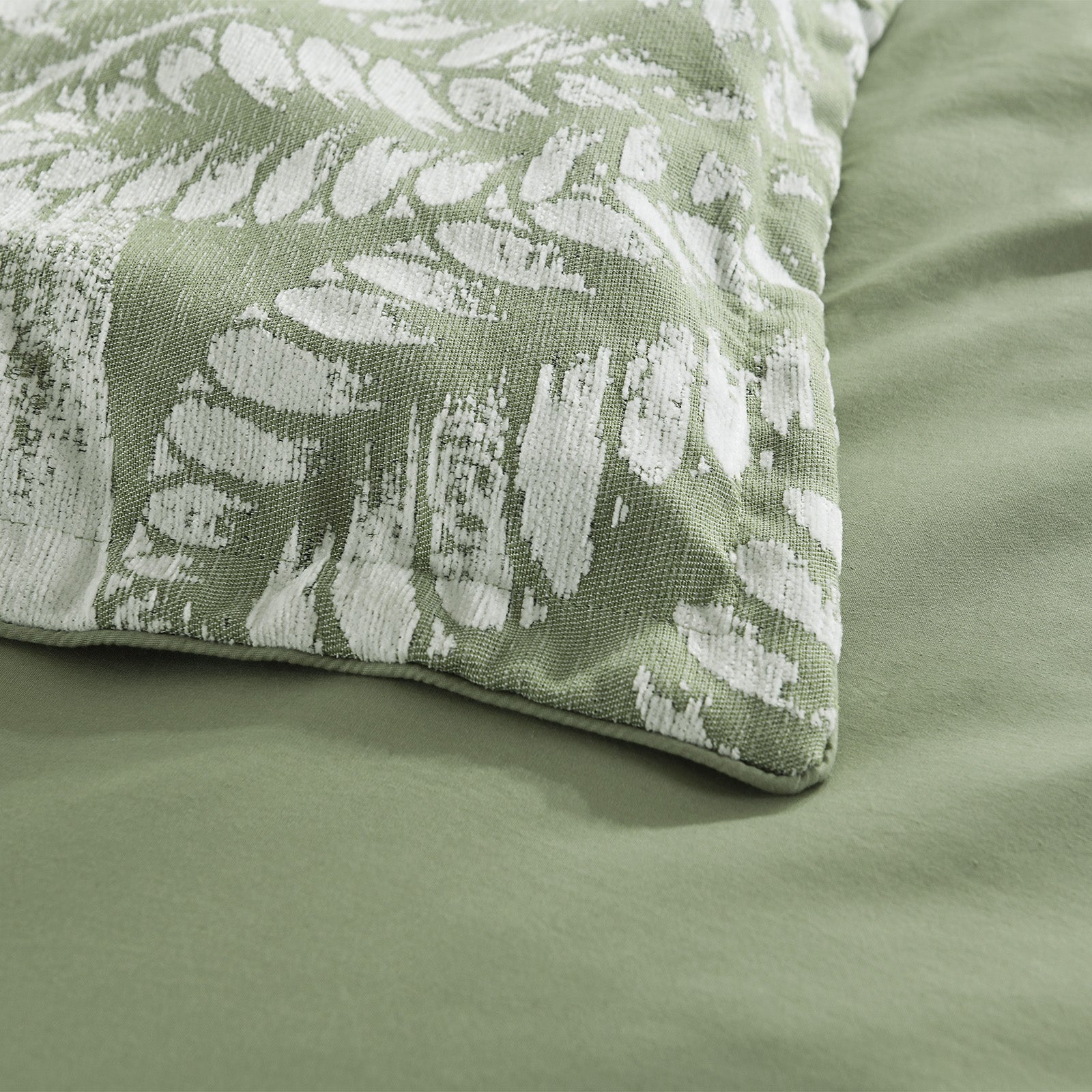 Renee Taylor Atlantis Jacquard Quilt Cover Set - Sage Renee Taylor